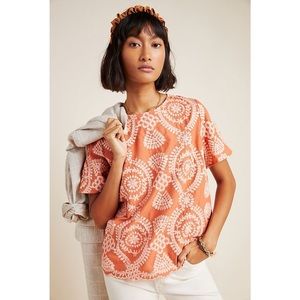 LIKE NEW! Anthropologie Eri+Ali Embroidered Blouse